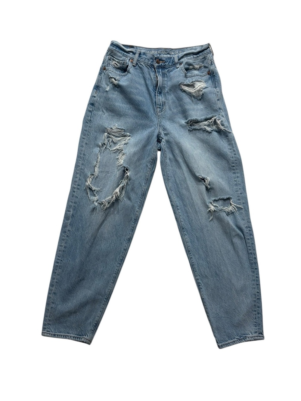 American Eagle Outfitters Light Blue Distressed Boyfriend Jeans